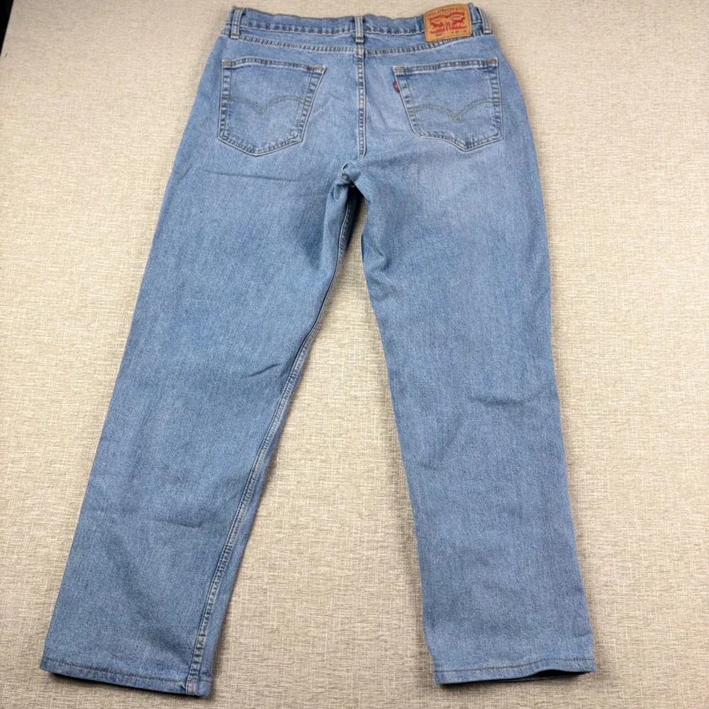 Levis 550 Mens 36x32 Heavy Distress Jeans Thigh Fade ** Vintage Style ** Denim